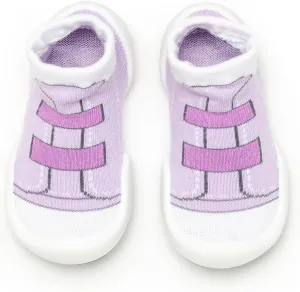 Komuello Baby and Toddler Shoes, Pull Up First Walker, Non Slip Bottom, Soft Cotton, Premium Sock Shoes - Walker