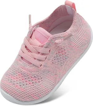 L-RUN Toddler Boys Girls Tennis Shoes Breathable Comfortable Barefoot Wide Summer School Walking Sneakers Baby First Walking Shoes