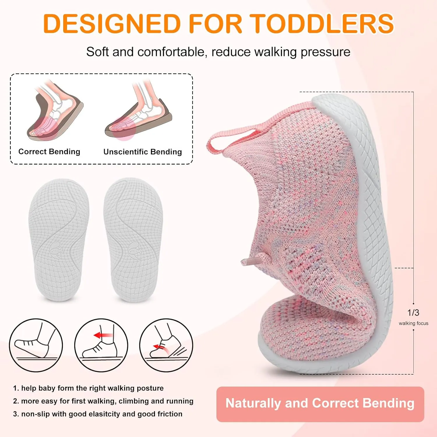 L-RUN Toddler Boys Girls Tennis Shoes Breathable Comfortable Barefoot Wide Summer School Walking Sneakers Baby First Walking Shoes