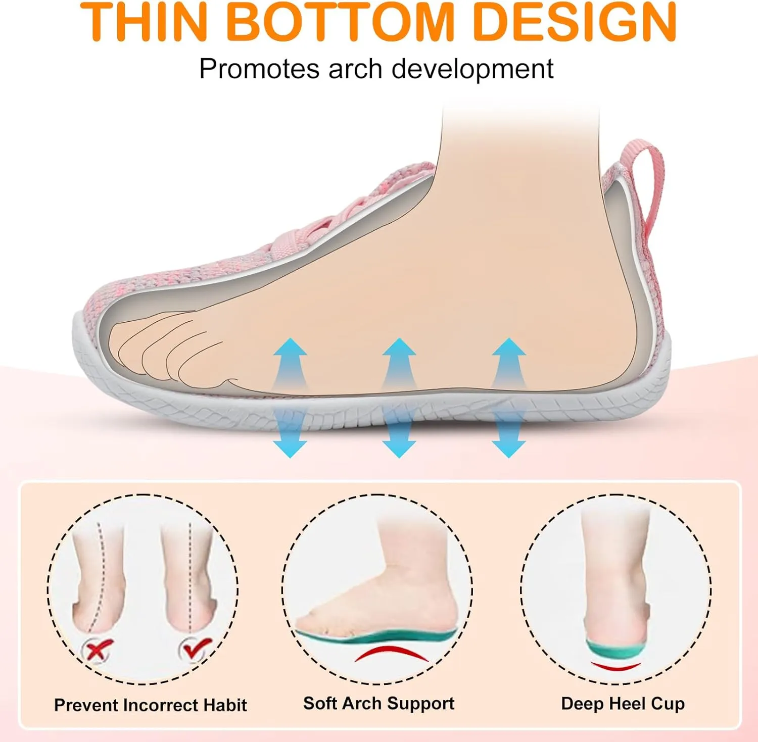 L-RUN Toddler Boys Girls Tennis Shoes Breathable Comfortable Barefoot Wide Summer School Walking Sneakers Baby First Walking Shoes