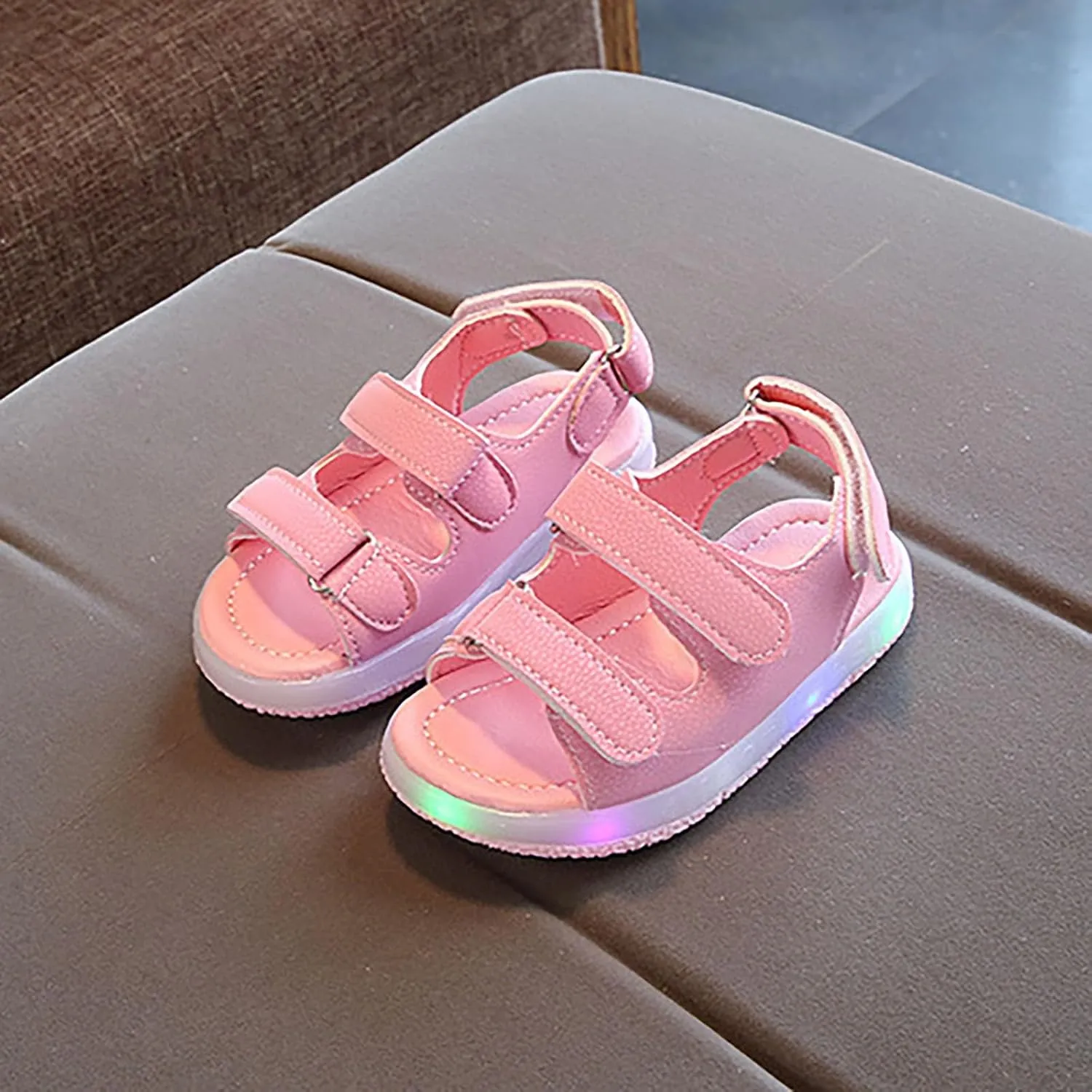 Light Sport Kids Boys Girls LED Casual Soft Sole Shoes Baby Toddler Summer Girl Hiking Lightweight Outdoor Beach Sandals