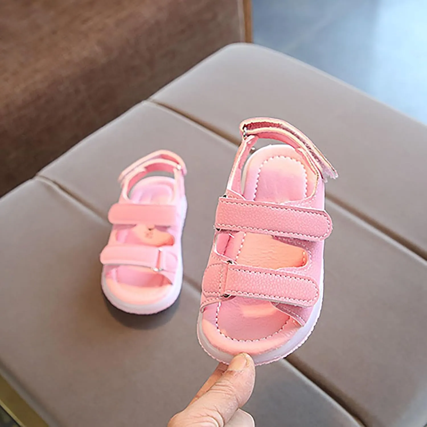 Light Sport Kids Boys Girls LED Casual Soft Sole Shoes Baby Toddler Summer Girl Hiking Lightweight Outdoor Beach Sandals