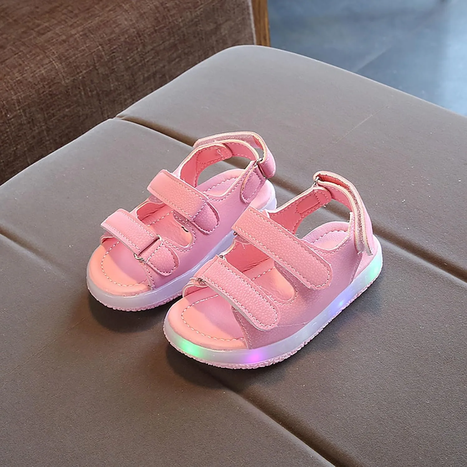 Light Sport Kids Boys Girls LED Casual Soft Sole Shoes Baby Toddler Summer Girl Hiking Lightweight Outdoor Beach Sandals