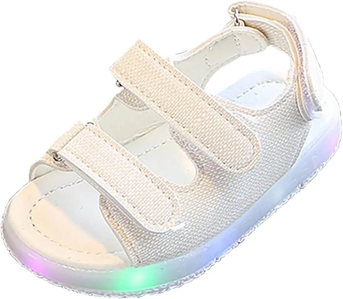 Light Sport Kids Boys Girls LED Casual Soft Sole Shoes Baby Toddler Summer Girl Hiking Lightweight Outdoor Beach Sandals