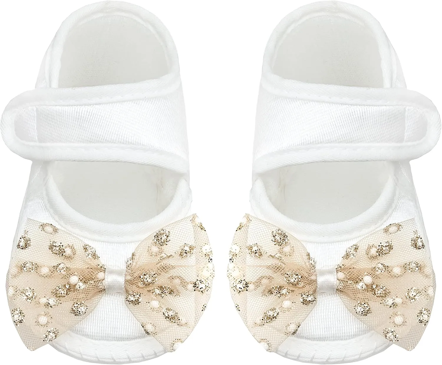 Lilax Baby Girls Glitter Tulle Dress, Sparkle Polka Dots Princess Gown with Matching Headband and Shoes