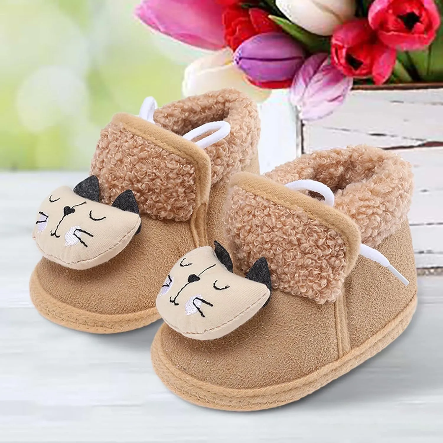 Little Girls Autumn Boots Baby Girls Boys Warm Shoes Soft Sole Booties Snow Boots Comfortable Shoes Infant Boots
