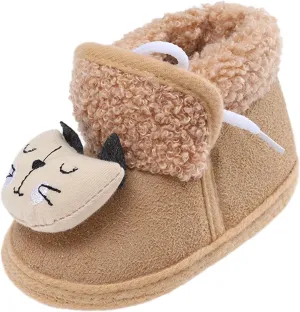 Little Girls Autumn Boots Baby Girls Boys Warm Shoes Soft Sole Booties Snow Boots Comfortable Shoes Infant Boots