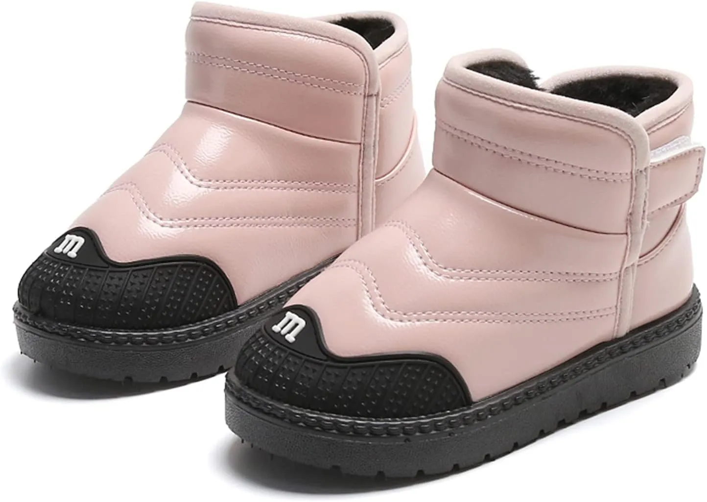 Little Girls Flat Sole Boots Baby Shoes Toddler Boots Fashion Soft Bottom Toddler Shoes Plus Velvet Thick Non Slip Boots