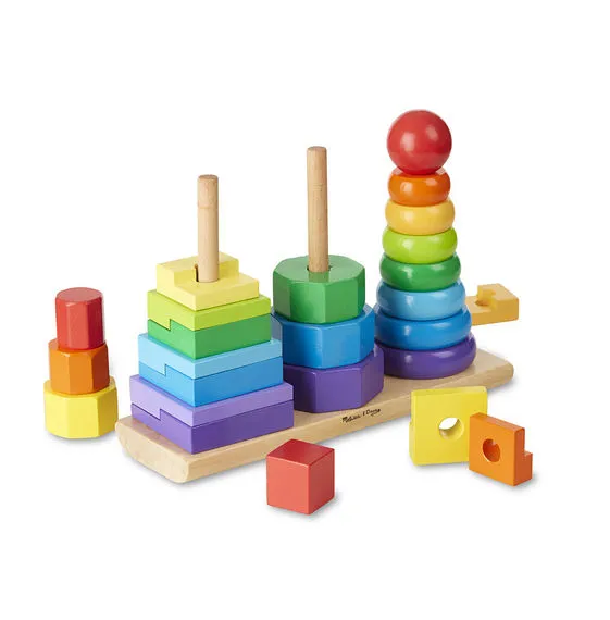 Melissa & Doug - Geometric Stacker Toddler Toy