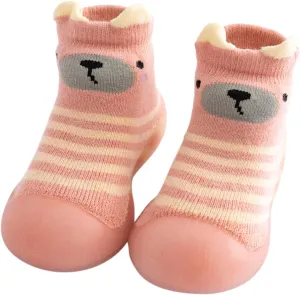 Moccasins Toddler Kids Toddler Baby Boys Girls Solid Warm Knit Soft Sole Rubber Shoes Slipper Sandals Boys Size 1