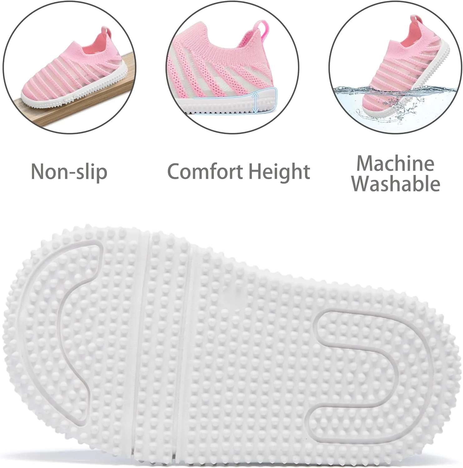 MORENDL Toddler Water Shoes Baby Boy Girl Sandals Infant Breathable Beach Barefoot Aqua Shoes Outdoor Non-Slip Pool Summer Walking Shoes