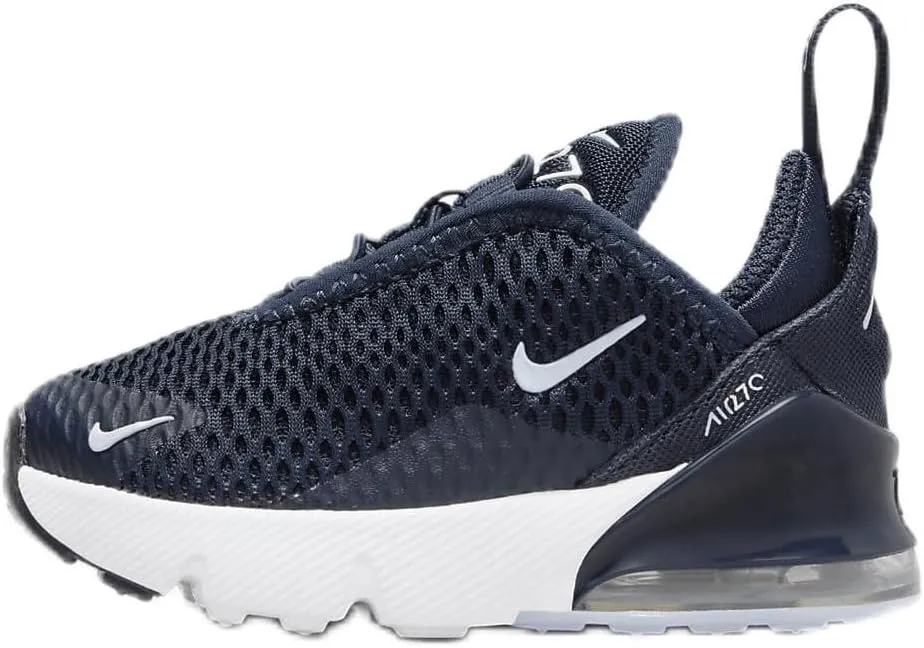 Nike Air Max 270 Baby/Toddler Shoes (DD1646-407, Obsidian/White/White/Cobalt Bliss) Size 4