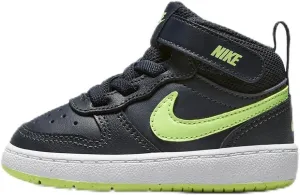 Nike Court Borough Mid 2 Baby/Toddler Shoes (CD7784-403, Dark Obsidian/White/Lime Blast) Size 5