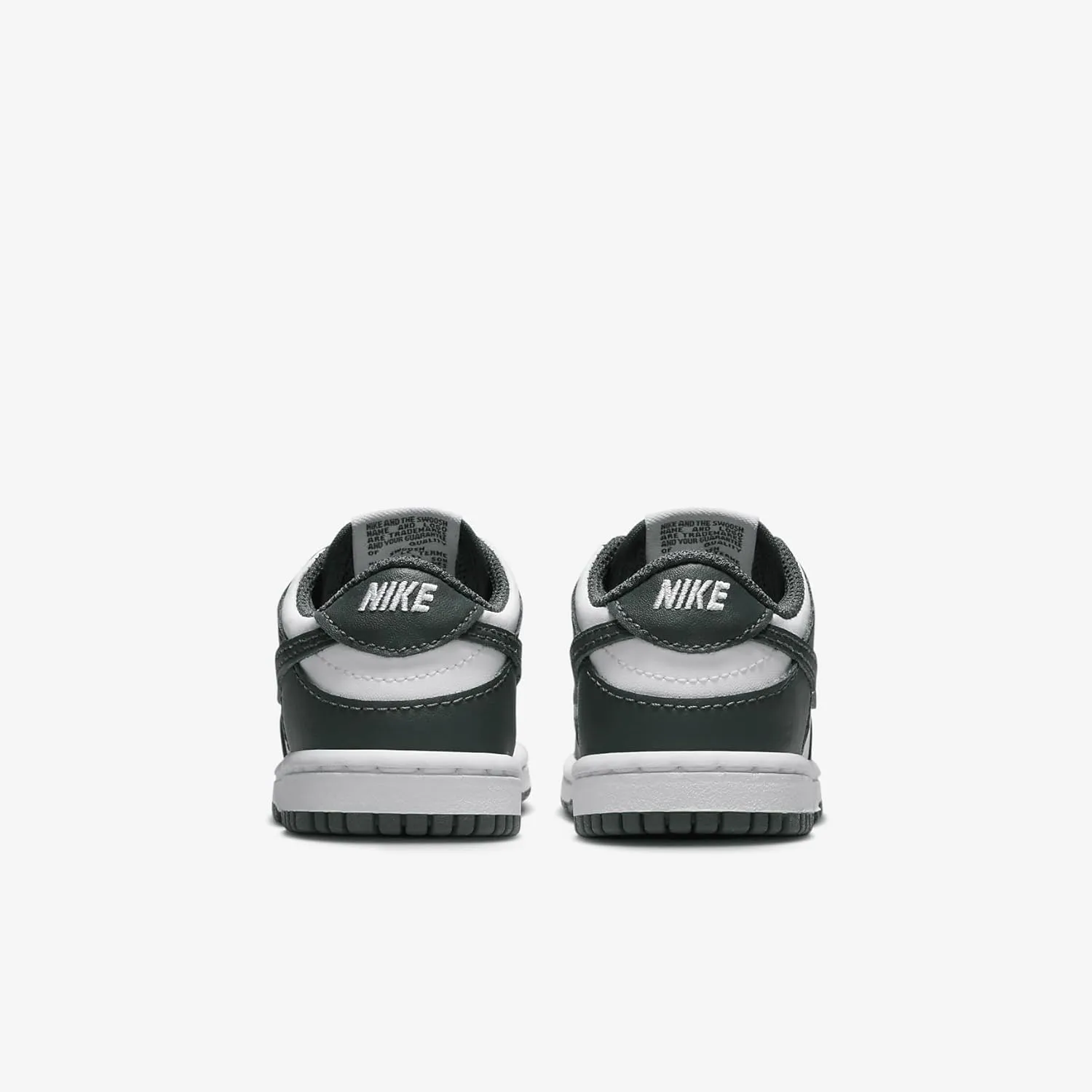 Nike Dunk Low Baby/Toddler Shoes (FB9107-120, White/White/Vintage Green)