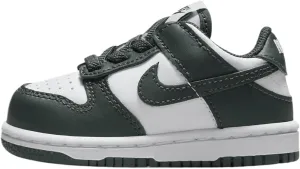 Nike Dunk Low Baby/Toddler Shoes (FB9107-120, White/White/Vintage Green)