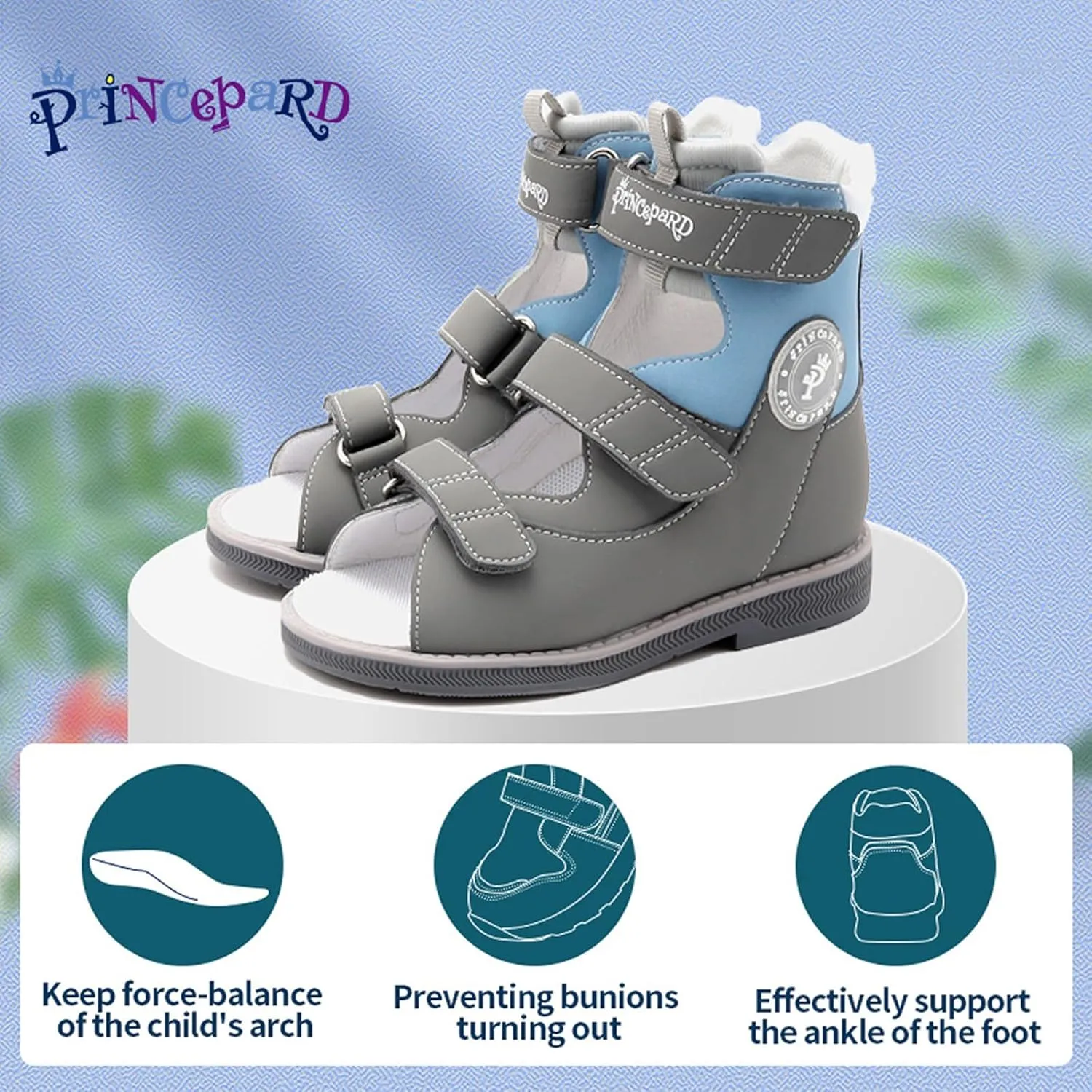 Orthopedic Sandal for kids,Corrective High-Top Shoes with Ankle and Arch Support