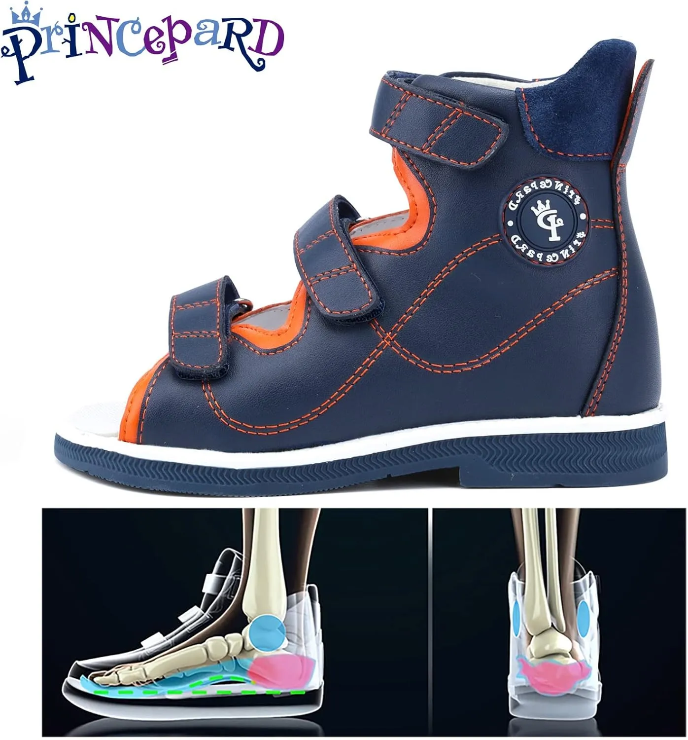 Orthopedic Sandals for Kids and Toddlers with High Back and Ankle and Arch Support