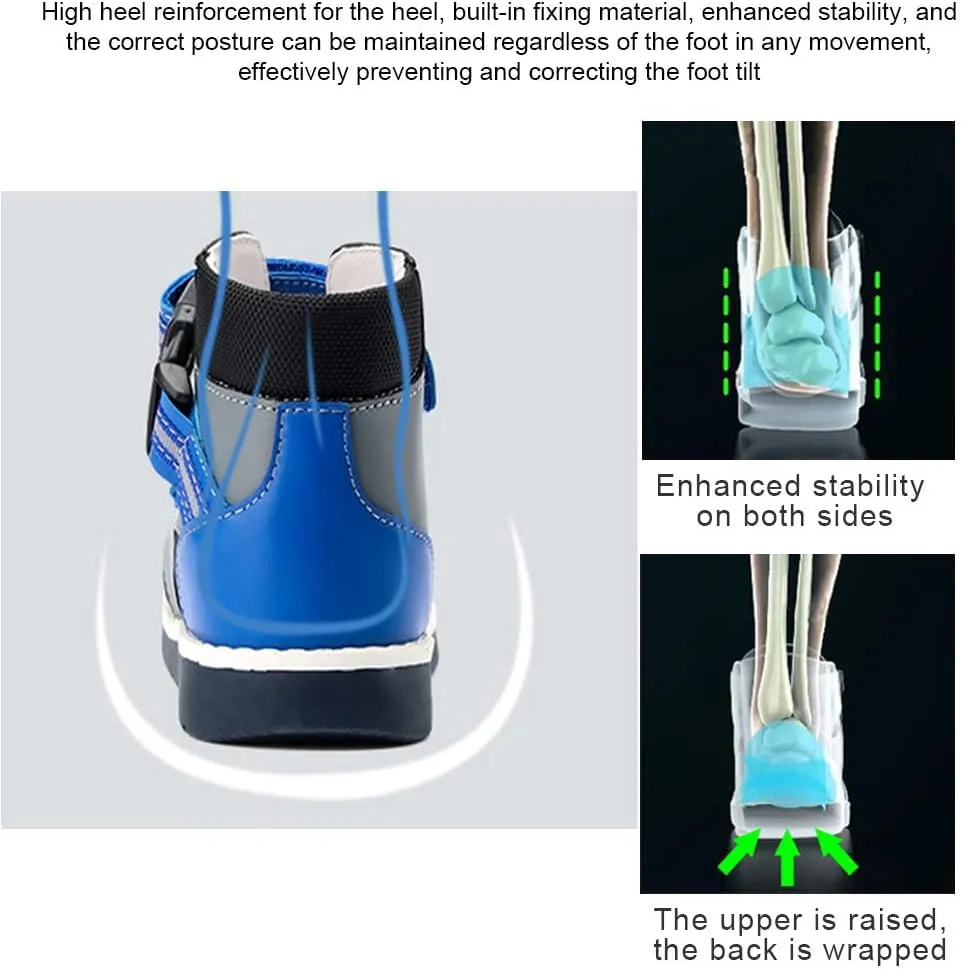Orthopedic Sandals for Toddlers,Little Kids Leather Corrective Shoes with Arch and Ankle Support for Children's Foot Problems