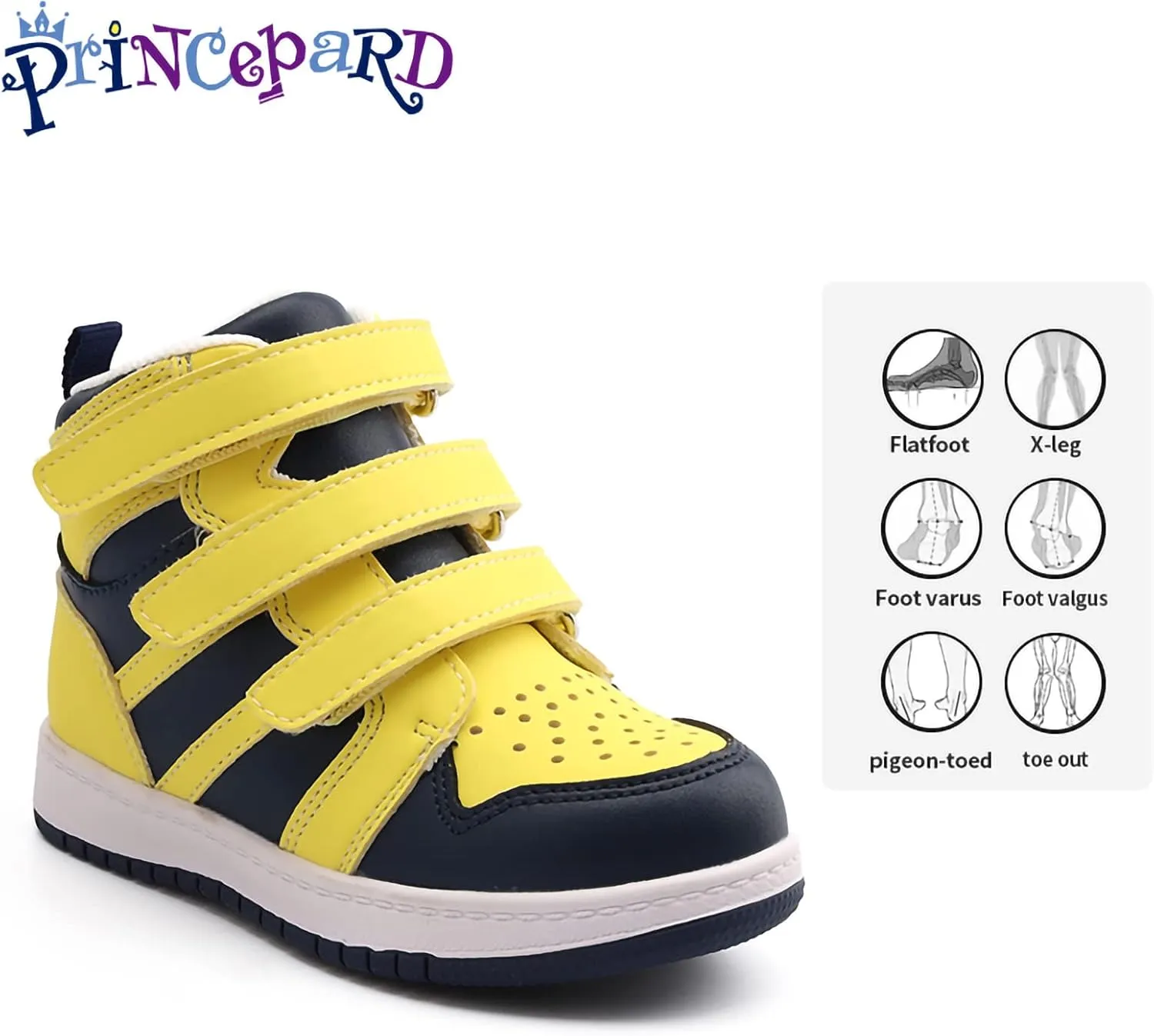 Orthopedic Shoes for Toddlers,High Top Kids Corrective Boots with Arch & Ankle Support for Girls and Boys to Correct Foot Problems