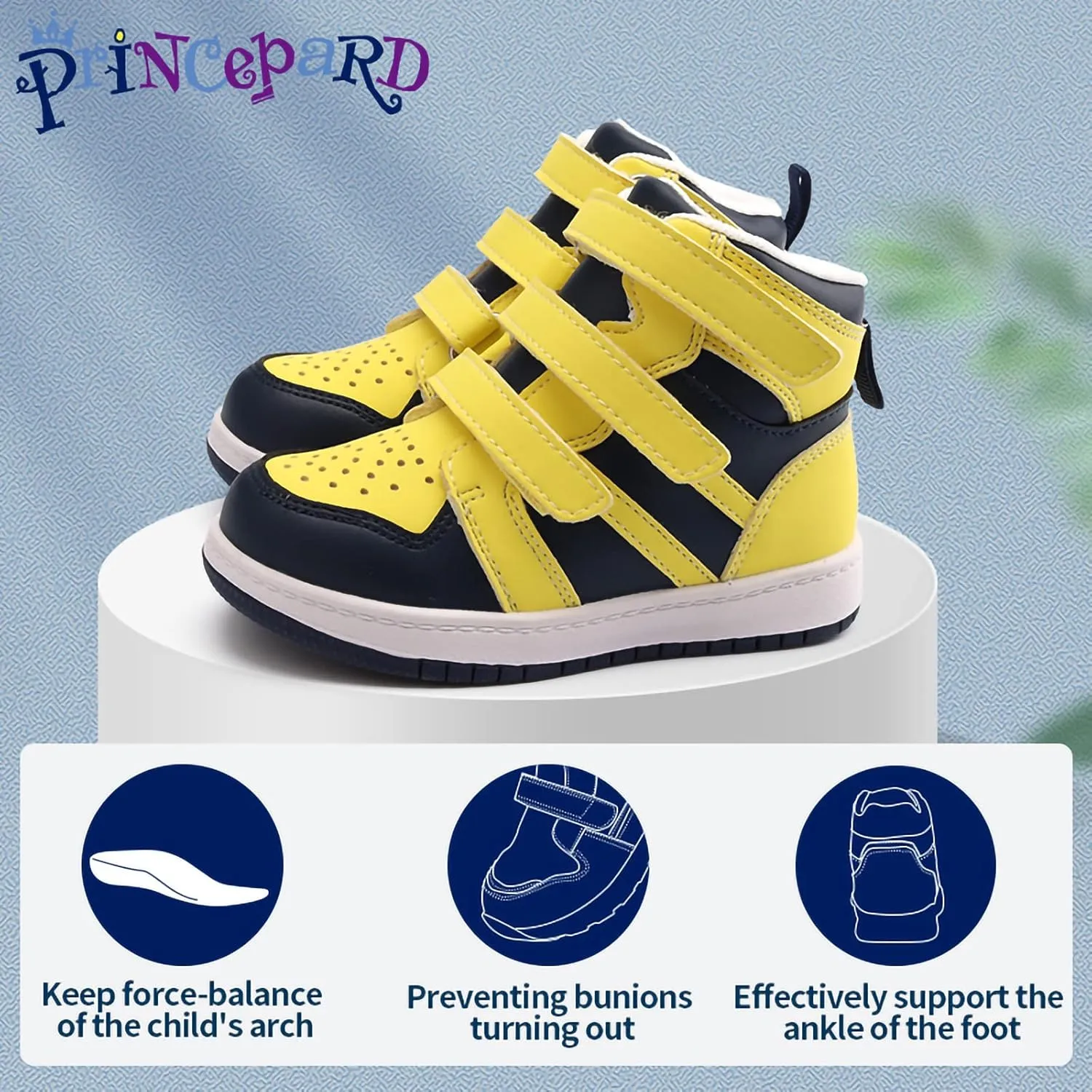 Orthopedic Shoes for Toddlers,High Top Kids Corrective Boots with Arch & Ankle Support for Girls and Boys to Correct Foot Problems
