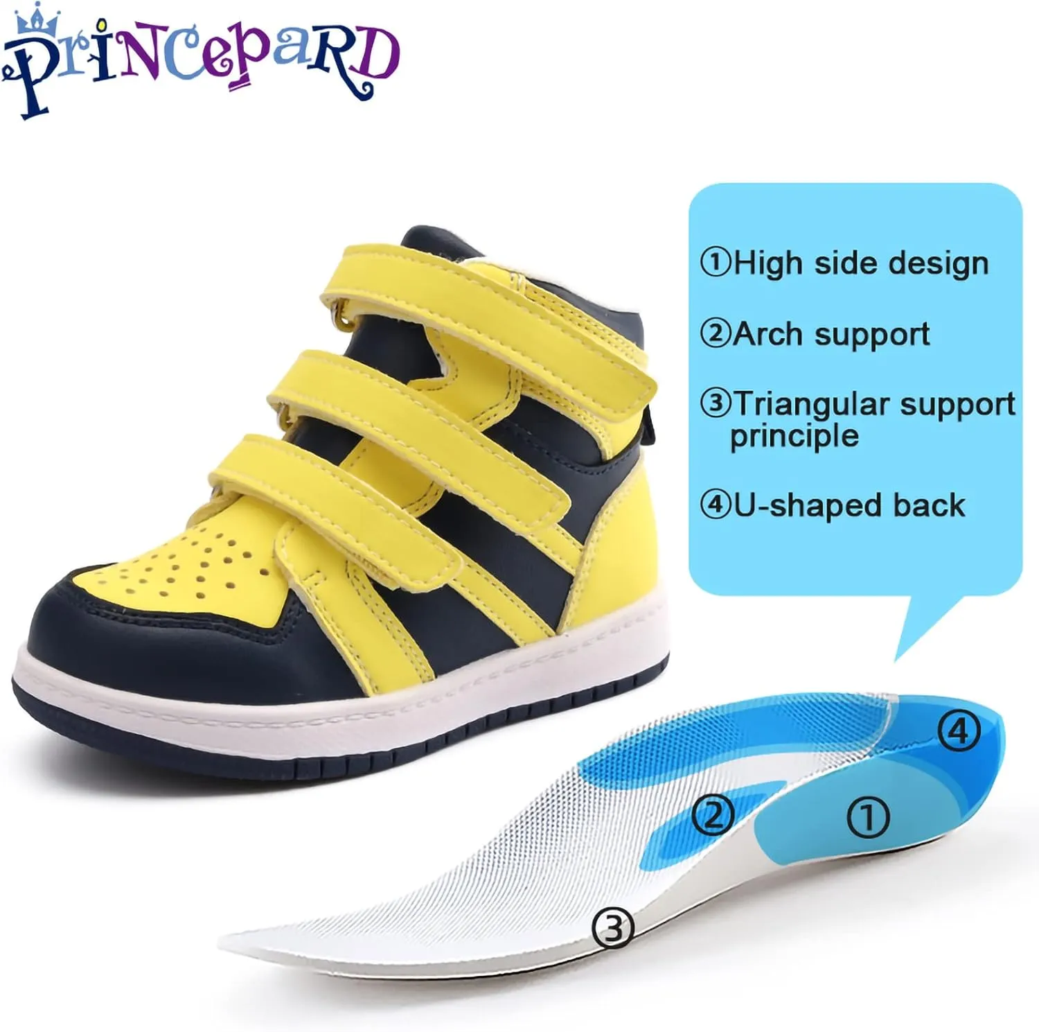 Orthopedic Shoes for Toddlers,High Top Kids Corrective Boots with Arch & Ankle Support for Girls and Boys to Correct Foot Problems