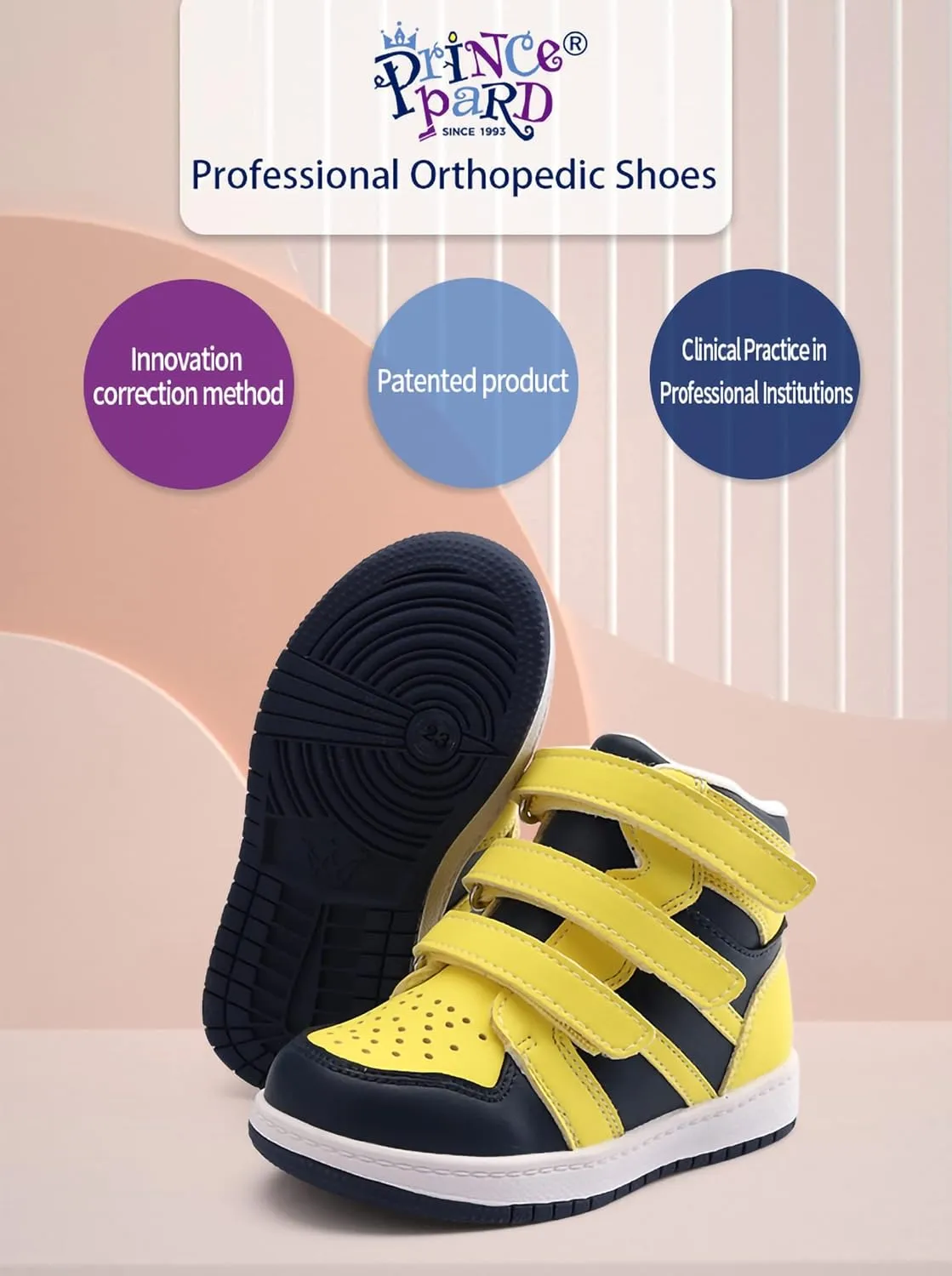 Orthopedic Shoes for Toddlers,High Top Kids Corrective Boots with Arch & Ankle Support for Girls and Boys to Correct Foot Problems