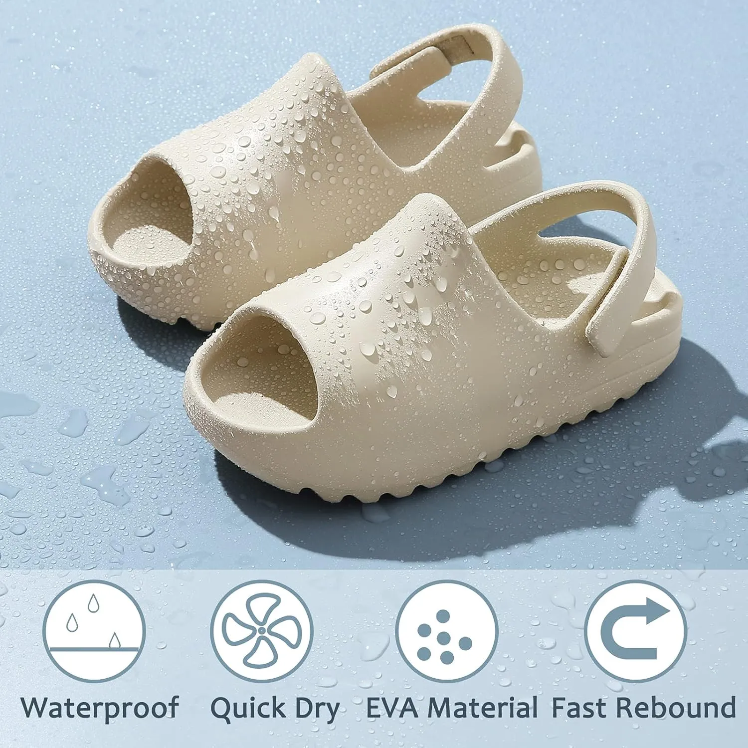 Panegy Baby Slippers Sandals Shower Quick Drying Cloud Slippers Platform Shoes