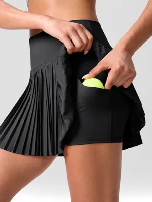 Pleated Tennis Skirt Golf Skorts for Woman Side Pocket Athletic Skirt Moisture-Wicking High Workout Skirt Perfect for Gym Running