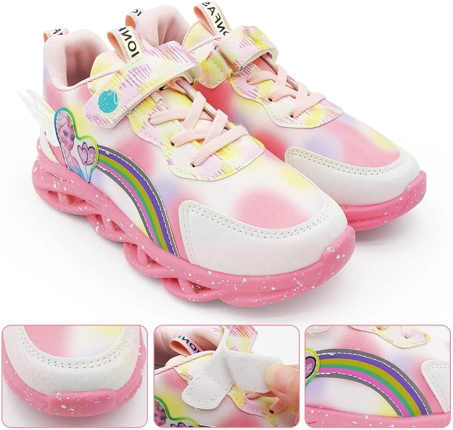 Princess Sneakers for Girls Light Up Shoes Zapatos para Nias Baby Toddler Shoes Birthday Tenis para Nias Xmas