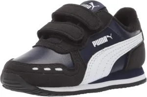PUMA Kids Cabana Racer Hook and Loop Sneaker, Peacoat-Black-White, 5 US Unisex Toddler