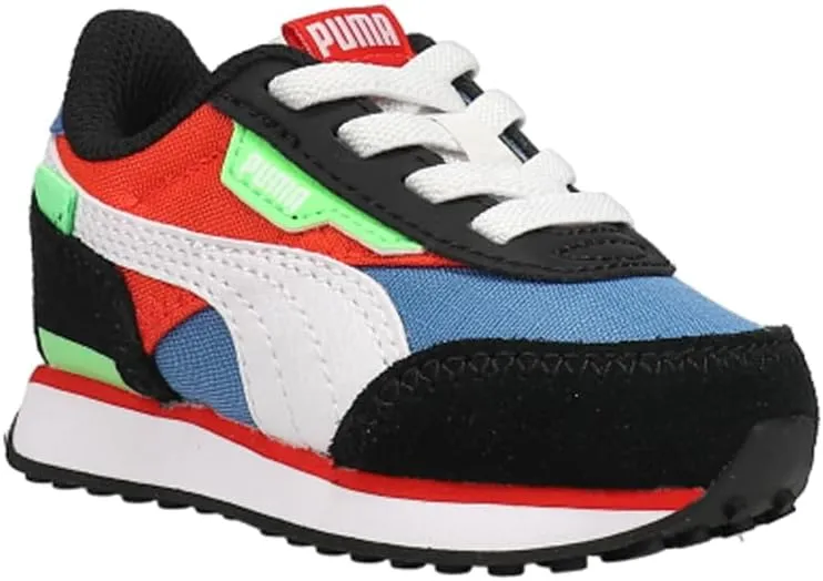Puma Toddler Boys Future Rider Play On Lace Up Sneakers Shoes Casual - Black, White