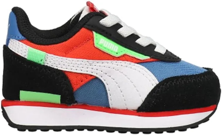Puma Toddler Boys Future Rider Play On Lace Up Sneakers Shoes Casual - Black, White