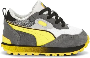 PUMA Toddler Boys Rider Fv Rubble X Patrol Lace Up Sneakers Shoes Casual - Grey, White, Yellow - Size 6 M