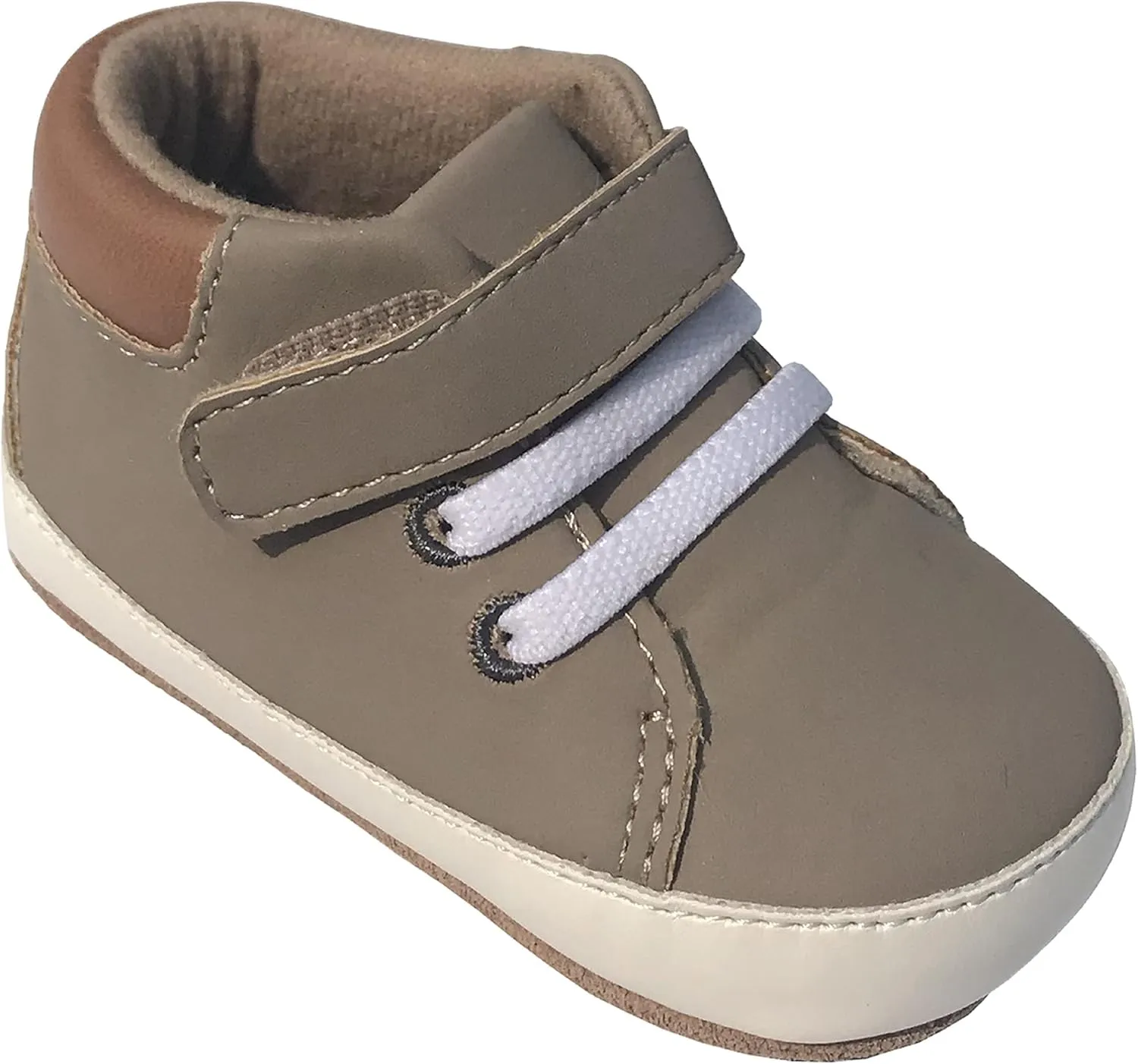 Robeez Baby Boys Crib Shoes, White, 3 Infant