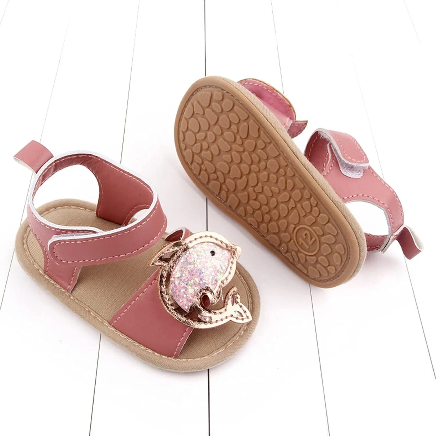 Rubber Summer Flat Baby Shoes Non-Slip Sandals Boys Sole Soft Girls Walking Baby Shoes Girls Sandals