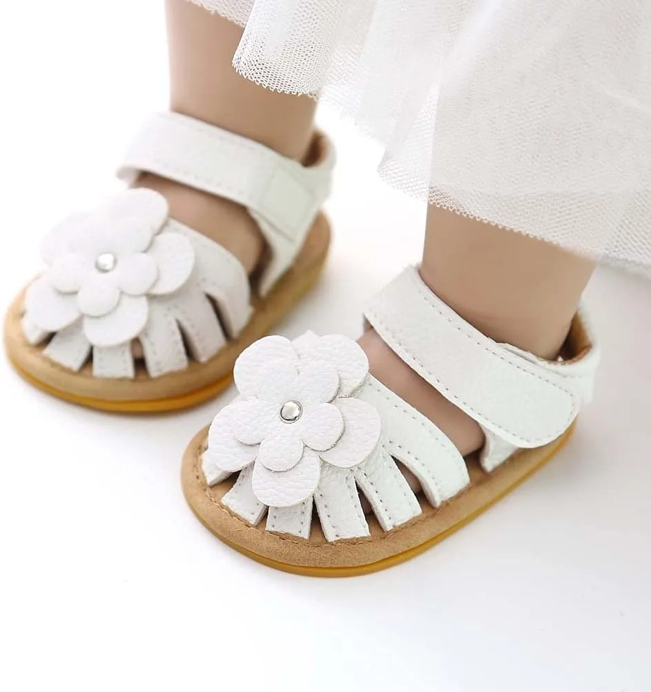 Rubber Walking Non-Slip Flat Baby Flower Boys Sandals Sole Shoes Girls Soft Baby Shoes Water Shoe Toddler Girl