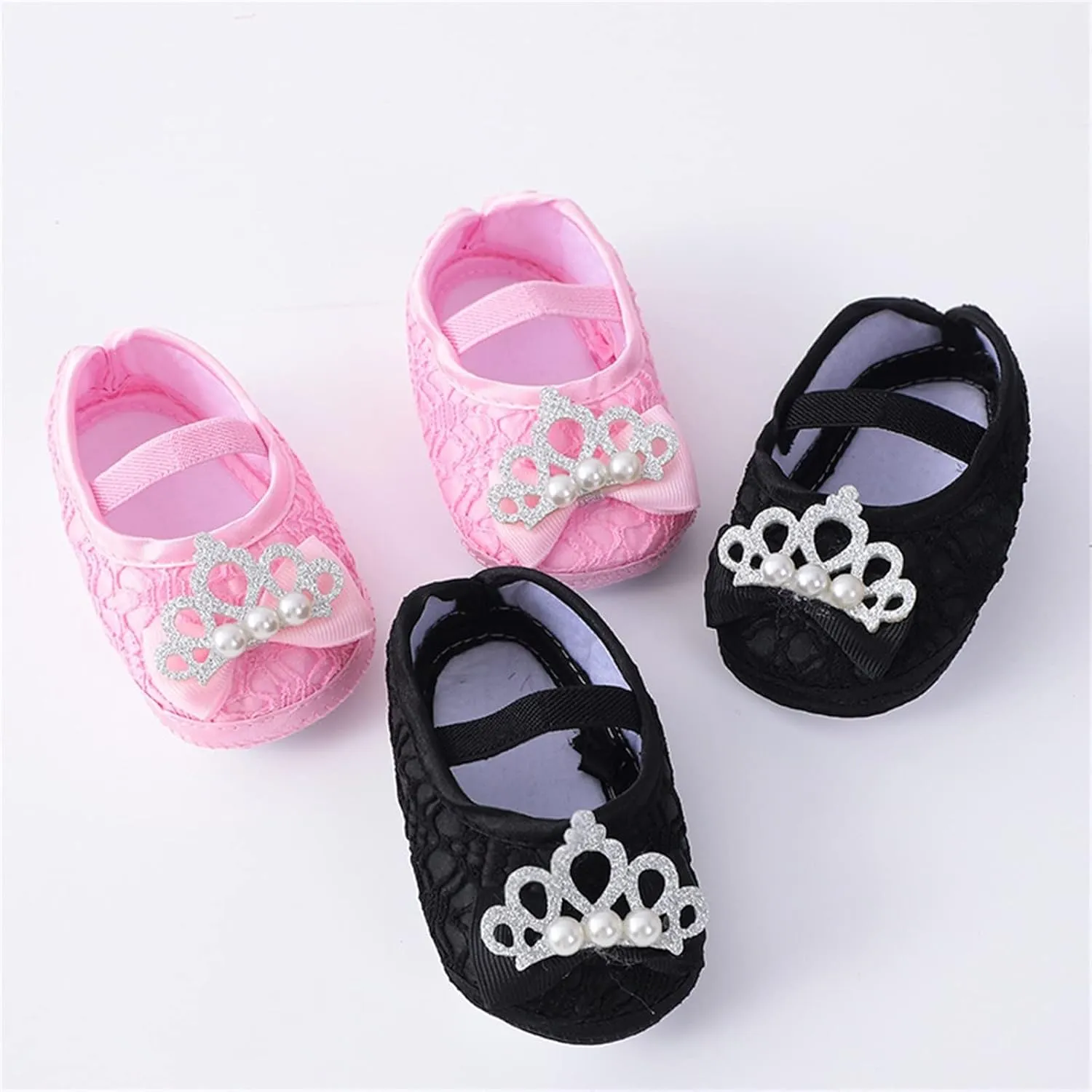 sfdgfhyf 0 to 9 Months Children Sneakers Baby Shoes Fashion Soft Sole Toddler Shoes Pearl Dress Flower Shoes Toddler