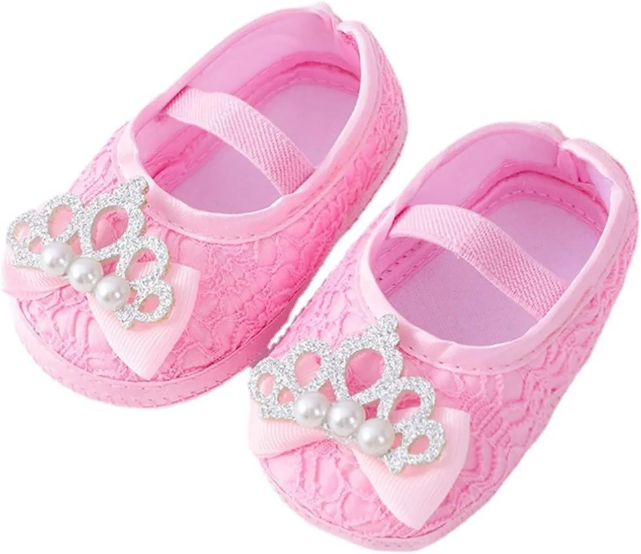 sfdgfhyf 0 to 9 Months Children Sneakers Baby Shoes Fashion Soft Sole Toddler Shoes Pearl Dress Flower Shoes Toddler
