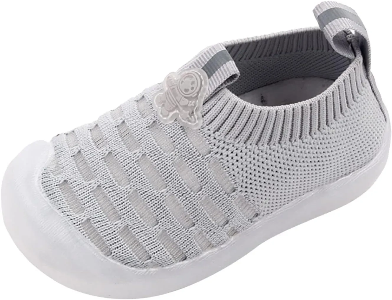 sfdgfhyf Baby Flat Sneaker Girls Leisure Shoes Mesh Shoes Breathable Soft Sole Sport Shoes Socks Comfortable Mesh (Grey, 17)