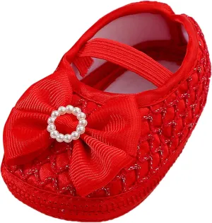 sfdgfhyf Children Low Heel Sneakers Baby Shoes Fashion Soft Sole Toddler Shoes Pearl Dress Flower Shoes Toddler Shoes