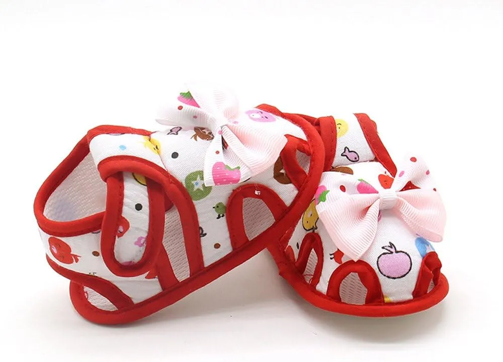 Shoes Infant Boys Girls Summer Sandals Rubber Sole Anti-Slip Sneakers Prewalkers First Walker Crib Shoes