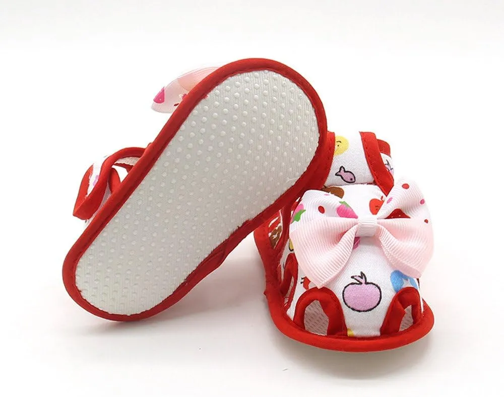 Shoes Infant Boys Girls Summer Sandals Rubber Sole Anti-Slip Sneakers Prewalkers First Walker Crib Shoes