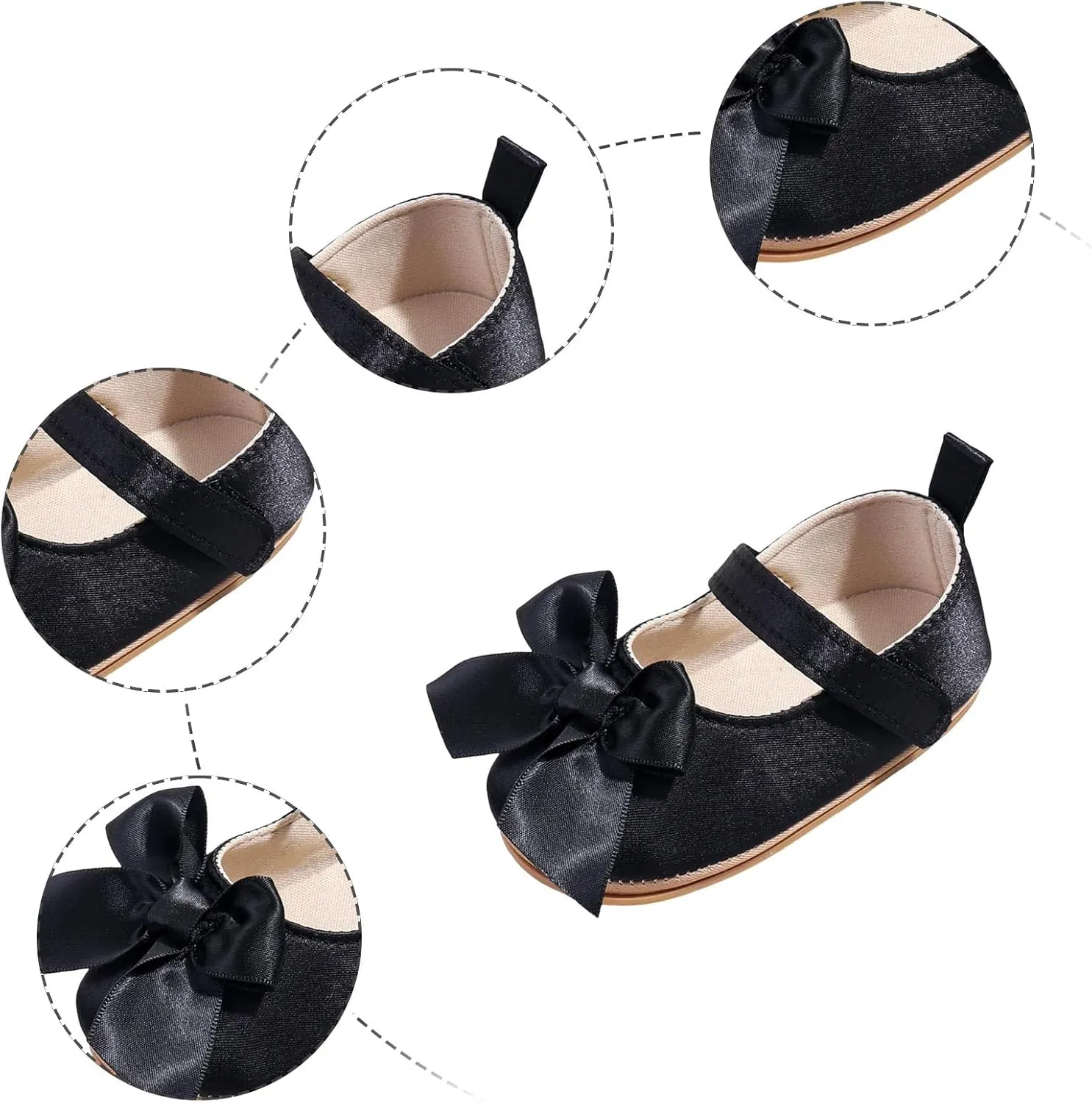 Shoes Rubber Sole Baby Shoe Bow Non Slip Toddler Shoes for Child Baby Sandals
