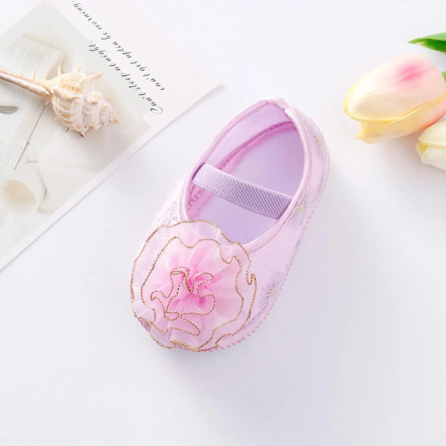 Shoes Shoes Little Child Sole Princess Toddler Flowers Shoes Soft Cute Baby Sneakers Girls Baptism Shoes
