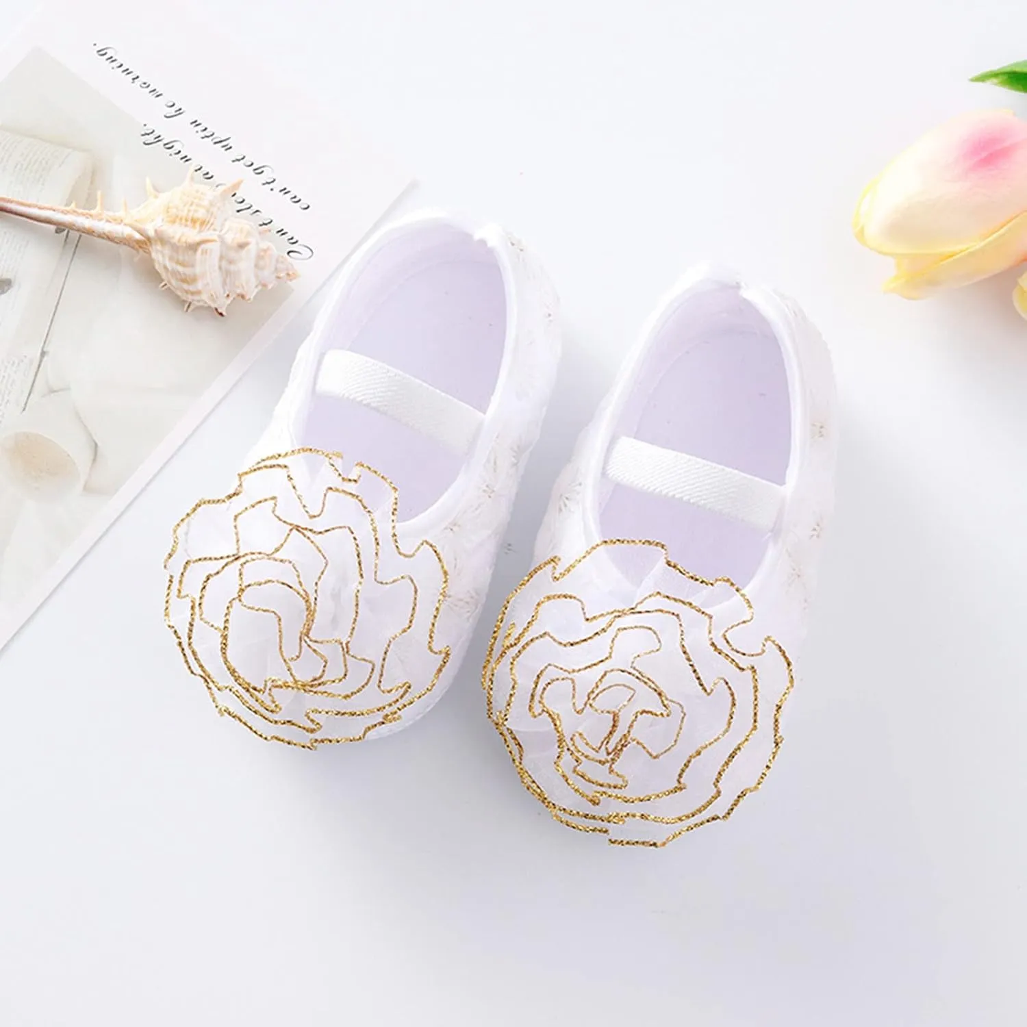 Shoes Shoes Little Child Sole Princess Toddler Flowers Shoes Soft Cute Baby Sneakers Girls Baptism Shoes