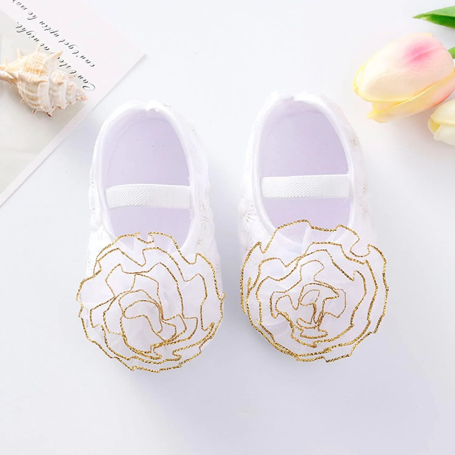 Shoes Shoes Little Child Sole Princess Toddler Flowers Shoes Soft Cute Baby Sneakers Girls Baptism Shoes