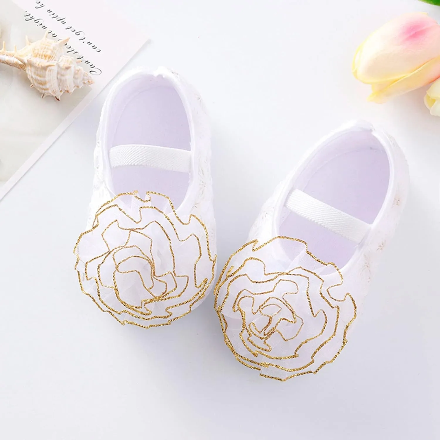 Shoes Shoes Little Child Sole Princess Toddler Flowers Shoes Soft Cute Baby Sneakers Girls Baptism Shoes