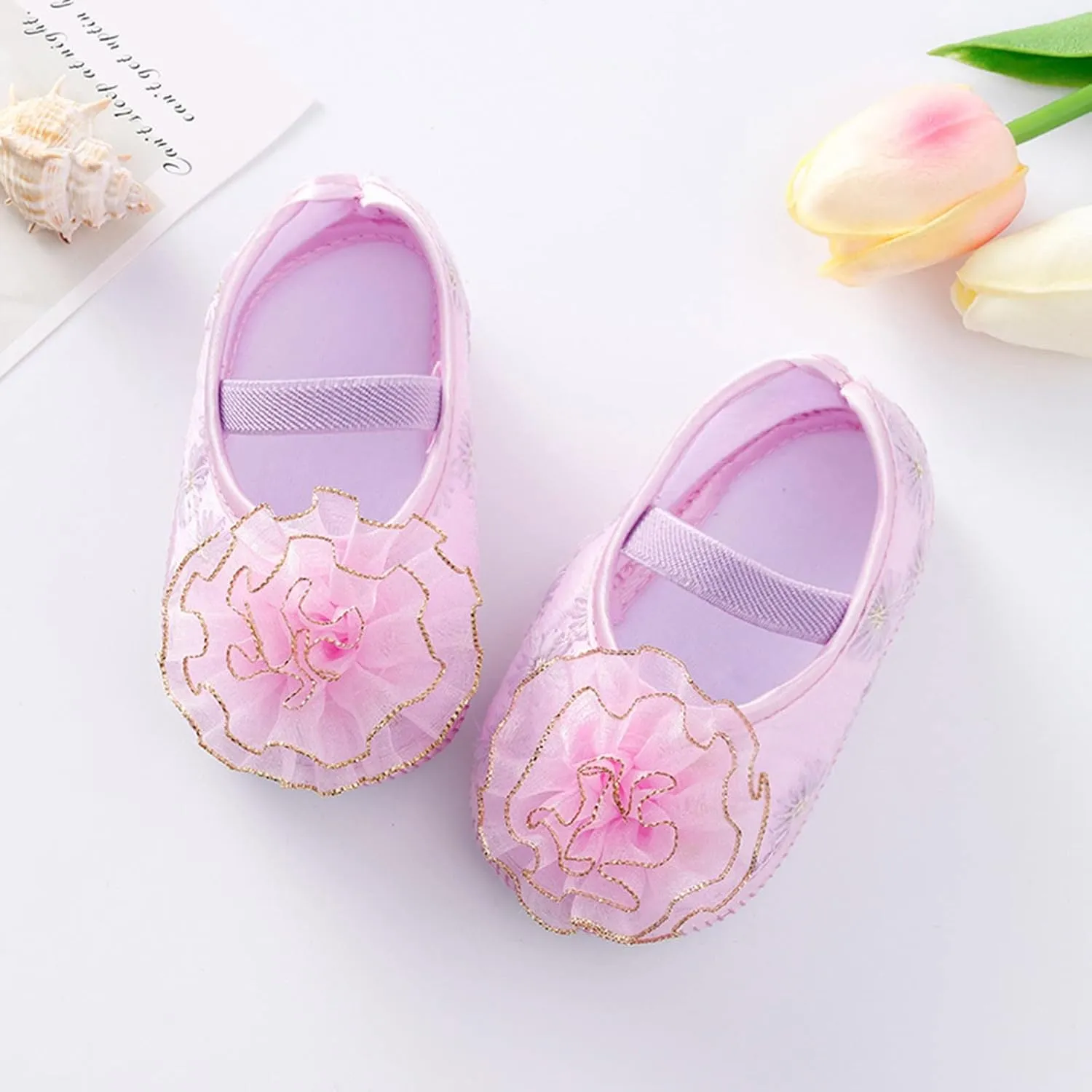 Shoes Shoes Little Child Sole Princess Toddler Flowers Shoes Soft Cute Baby Sneakers Girls Baptism Shoes
