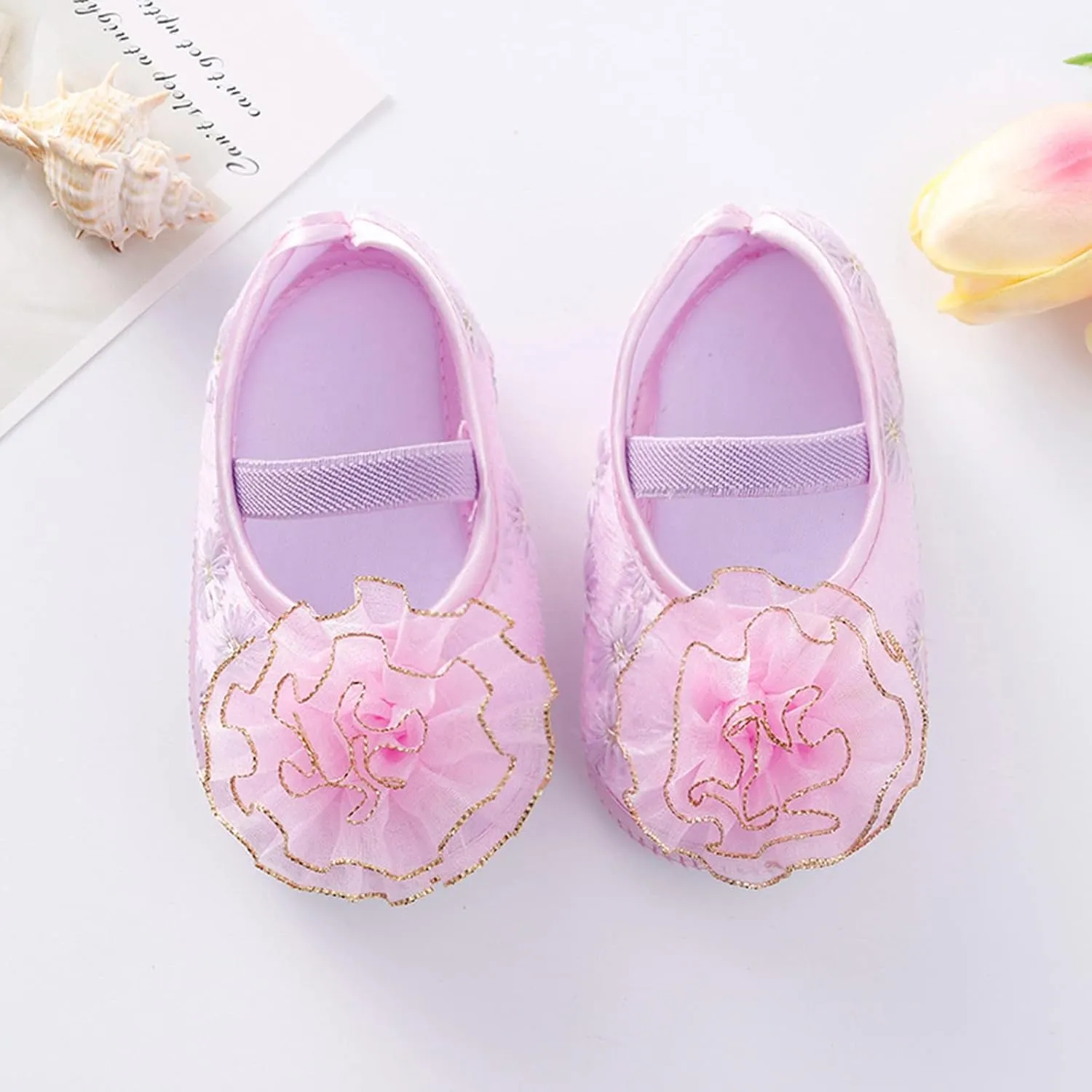 Shoes Shoes Little Child Sole Princess Toddler Flowers Shoes Soft Cute Baby Sneakers Girls Baptism Shoes