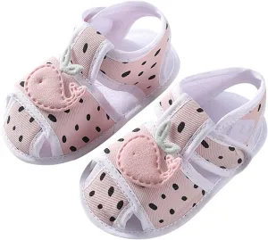 Slides for Babies Toddler Shoes Sandals Flat Bottom Lightweight Breathable Soft Comfortable Hook Loop Cute Animal Pattern